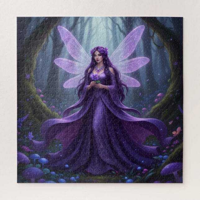 Beautiful February Amethyst Fairy Jigsaw Puzzle (Vertical)