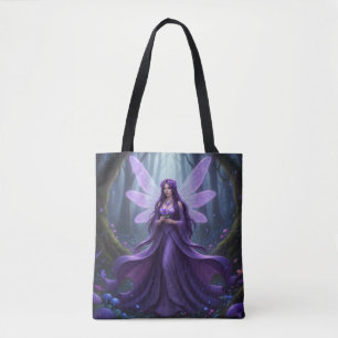 Beautiful February Amethyst Fairy Tote Bag