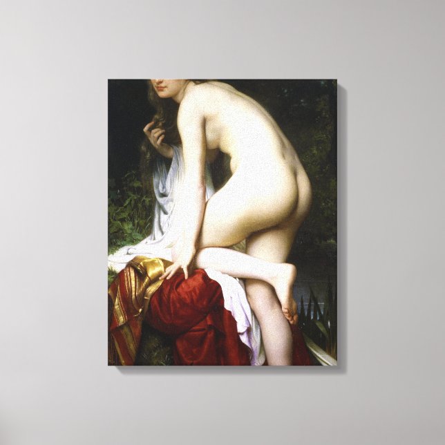 Beautiful Female Bather (by Bouguereau) Canvas Print (Front)