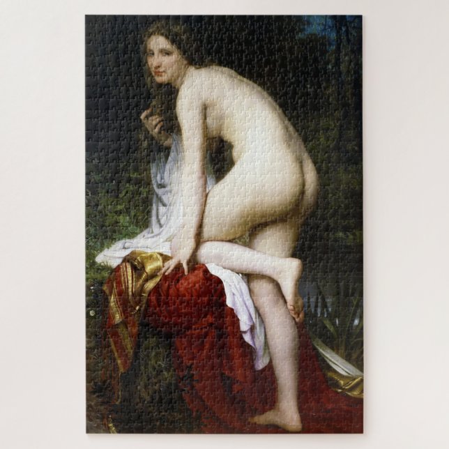 Beautiful Female Bather (by Bouguereau) Jigsaw Puzzle (Vertical)