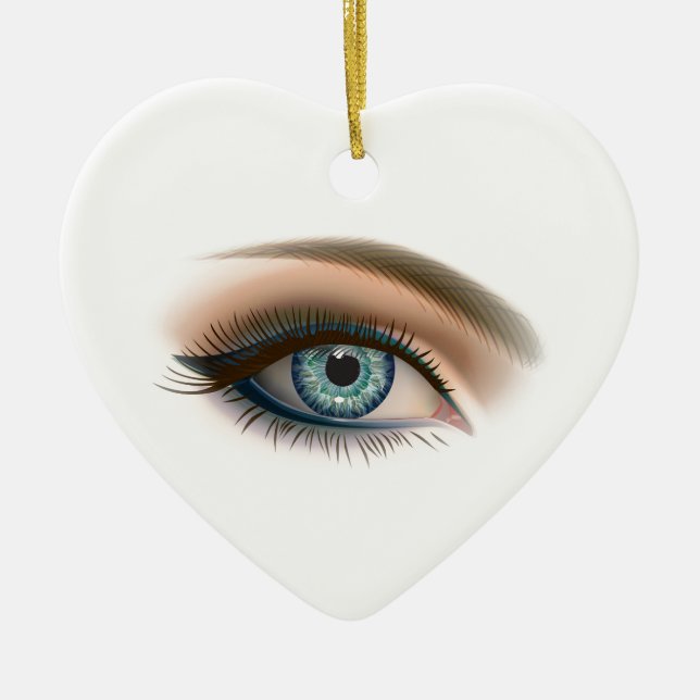 Beautiful female eye. ceramic ornament (Front)