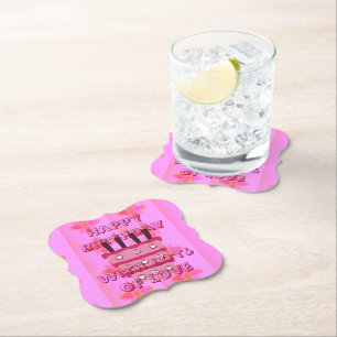 Beautiful Feminine ideas for her Birthday Paper Coaster