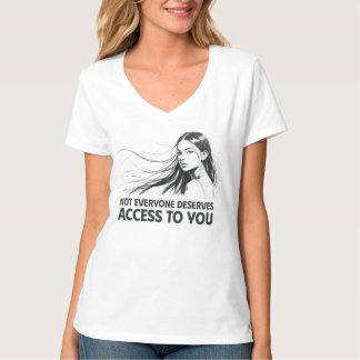 Beautiful Feminine Line Art - Who Deserves You T-Shirt