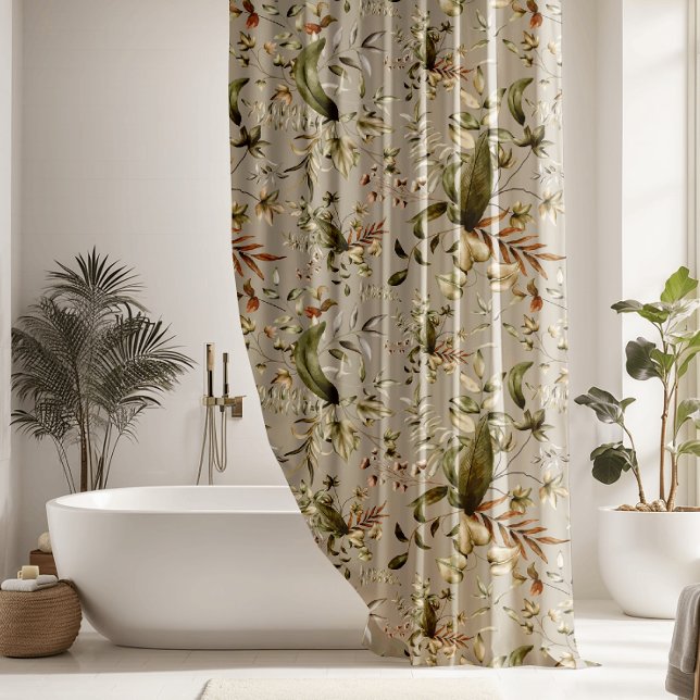 Beautiful Fern Leaves Shower Curtain (Creator Uploaded)