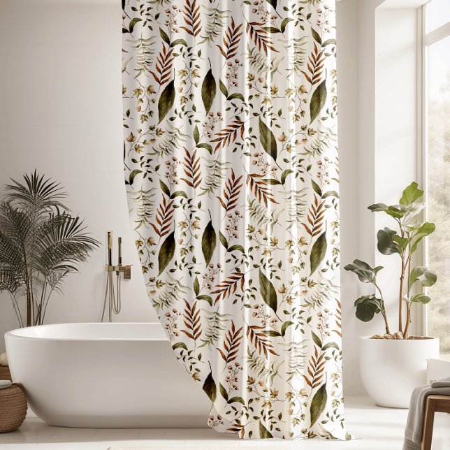 Beautiful Fern Leaves Shower Curtain (Creator Uploaded)