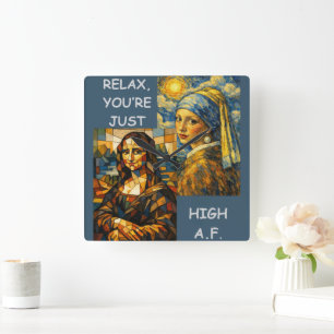 Beautiful Fever Dream Square Wall Clock