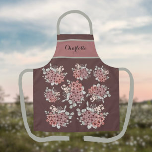 Beautiful Field Flower Bouquet Personalised Apron