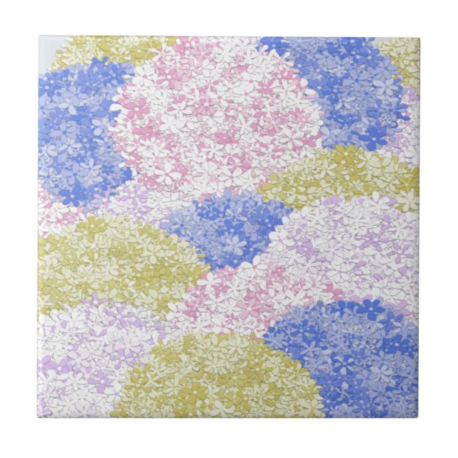 Beautiful Fields Of Hydrangeas Tile (Front)