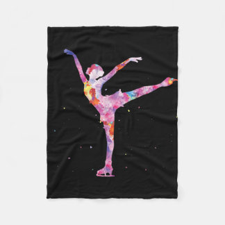 beautiful figure skater girl idea - figure ice fleece blanket
