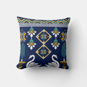 Beautiful figure tribal Ukrainian geometric ethnic Cushion