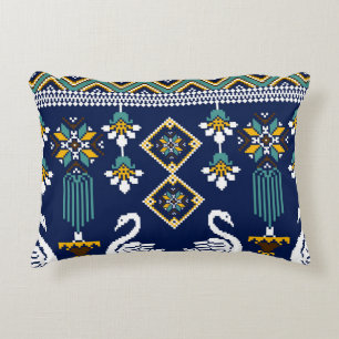 Beautiful figure tribal Ukrainian geometric ethnic Decorative Cushion