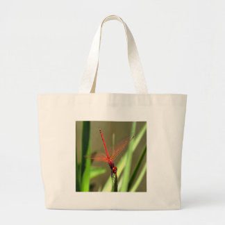 Beautiful Firecracker Dragonfly Acrylic Painting Large Tote Bag