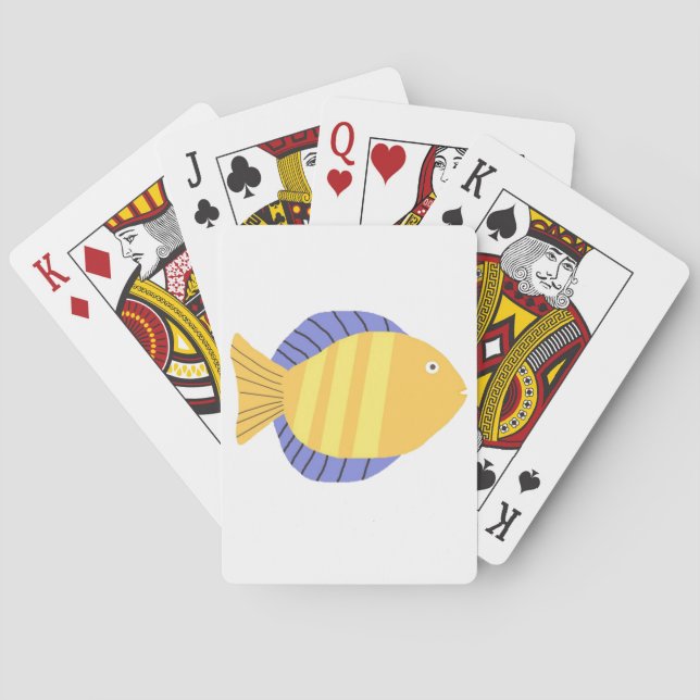 beautiful fish painting art playing cards (Back)