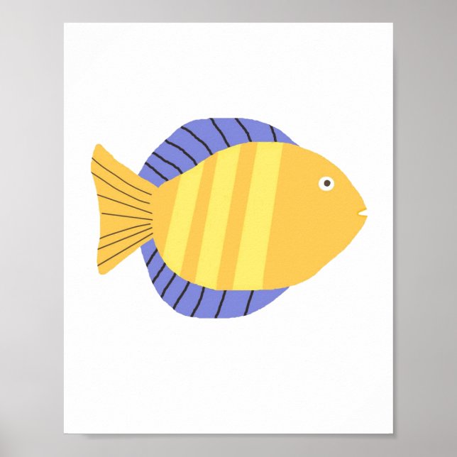beautiful fish painting art poster (Front)