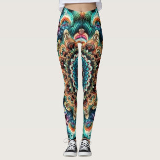 Beautiful Fitted Psychedelic Circles Leggings