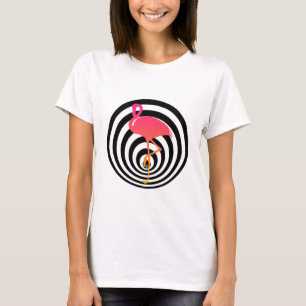 Beautiful flamingo in circles T-Shirt