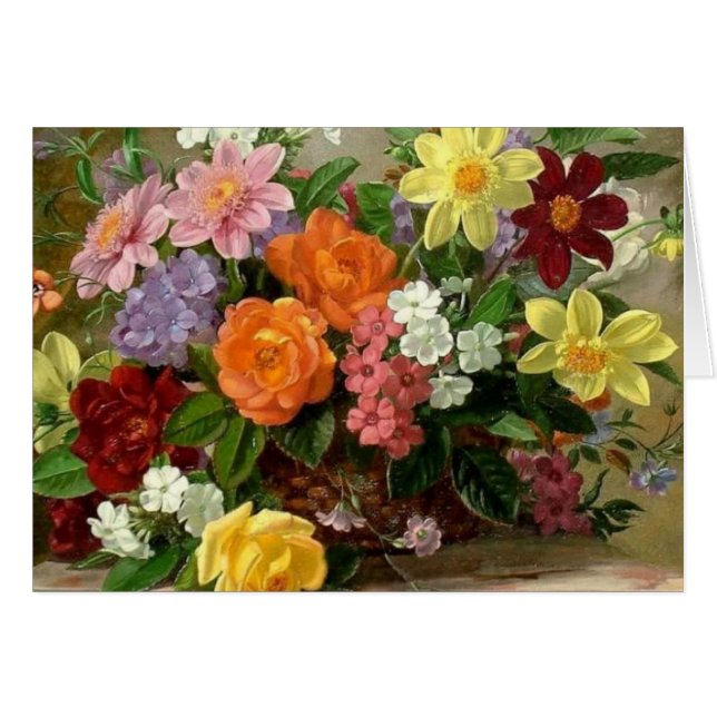 beautiful floral art card (Front Horizontal)