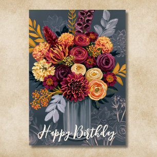 Beautiful Floral Birthday Wishes Colourful Flowers Card
