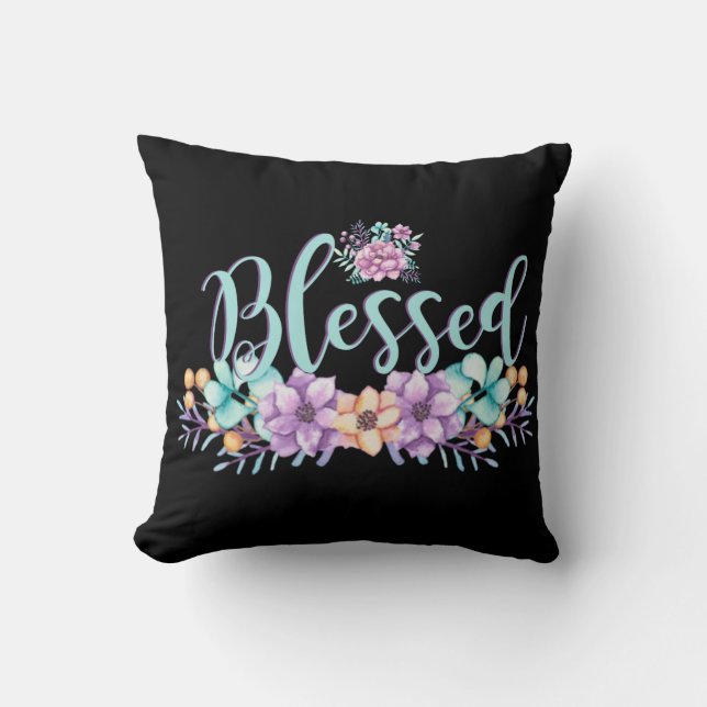 Beautiful Floral Blessed Cushion (Front)