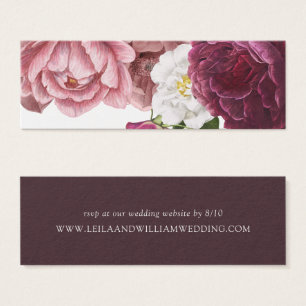 Beautiful Floral Burgundy Wedding Website Rsvp