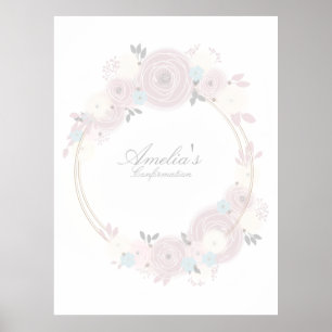 Beautiful Floral Confirmation Custom Entryway sign