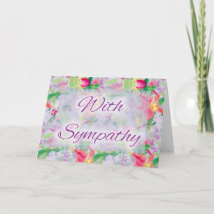 Beautiful Floral D1 With Sympathy Greeting Card