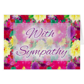 Beautiful Floral D2 With Sympathy Greeting Card