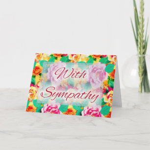 Beautiful Floral D7 With Sympathy Greeting Card