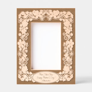 Beautiful Floral Decor Personalised Message Mother Etched Frames