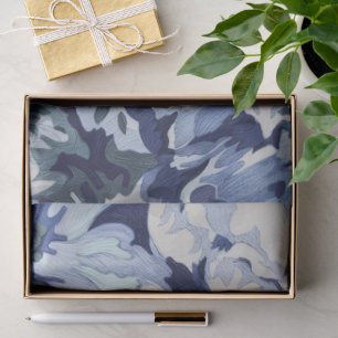Beautiful Floral Design in Blue Hues Tissue Paper