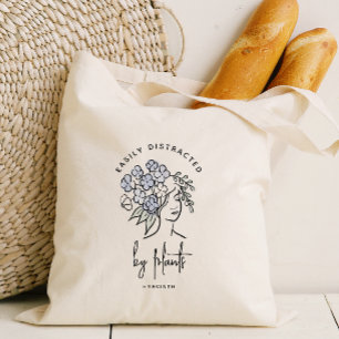 Beautiful Floral Distracted Gardener Personalised Tote Bag