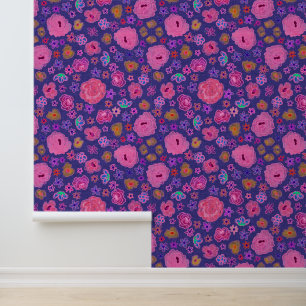 Beautiful Floral Dreams Large Flower Pattern Wallpaper