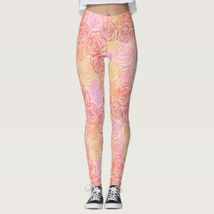 Beautiful Floral Floral Outline Leggings