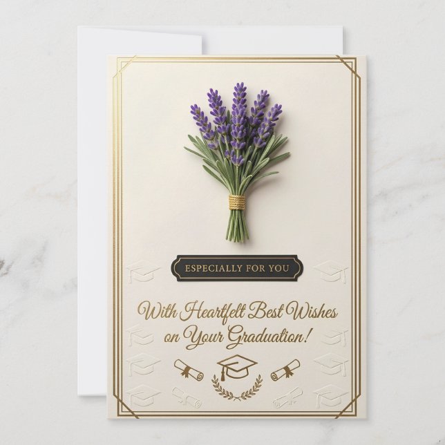 Beautiful Floral Graduation Card (Front)