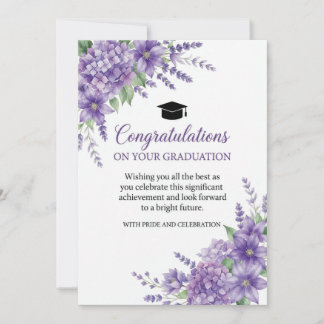 Beautiful Floral Graduation Card