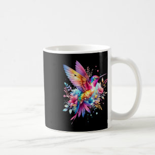 Beautiful Floral Hummingbird Spiritual Tie-dye Ear Coffee Mug