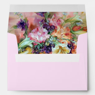 Beautiful Floral in Spring Colours Inside Envelope