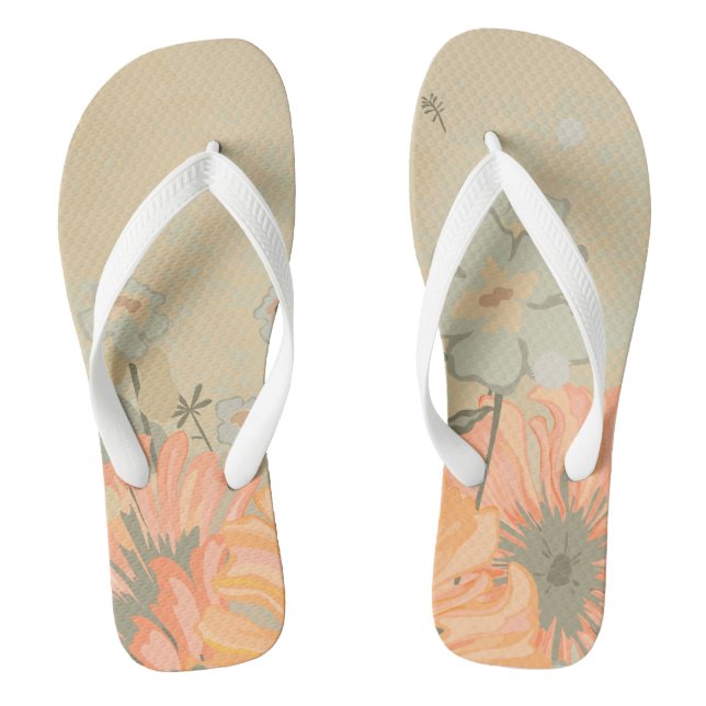Beautiful floral  jandals (Footbed)