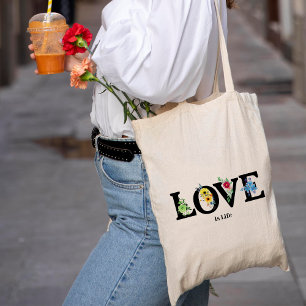 Beautiful floral love Tote Bag