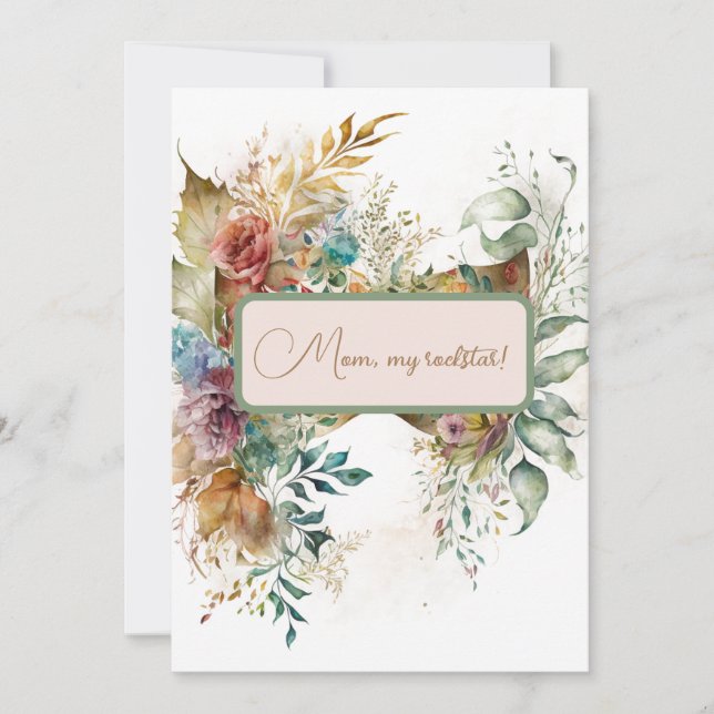 Beautiful Floral Mother's Day Invitation (Front)
