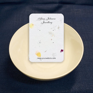Beautiful Floral Paper Earrings Display Cards