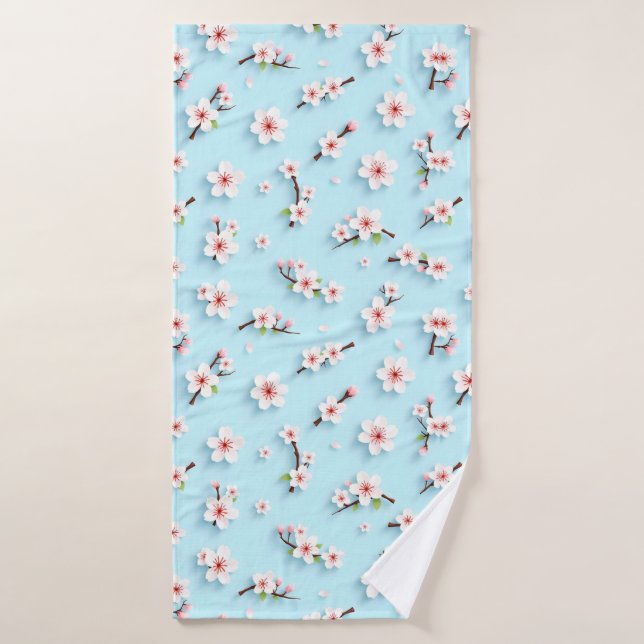 Beautiful Floral Pattern Bath Towel (Bath Towel)