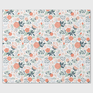Beautiful Floral Pattern Girly Wrapping Paper