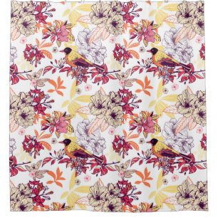 Beautiful Floral pattern Shower Curtain