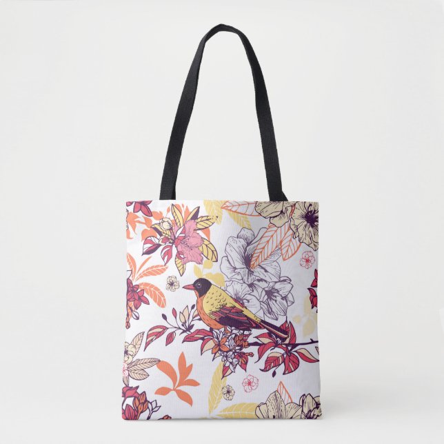 Beautiful Floral pattern Tote Bag (Front)