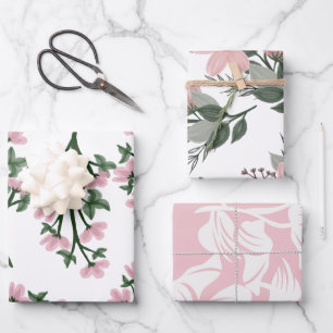 Beautiful Floral Pattern Wrapping Paper Sheet