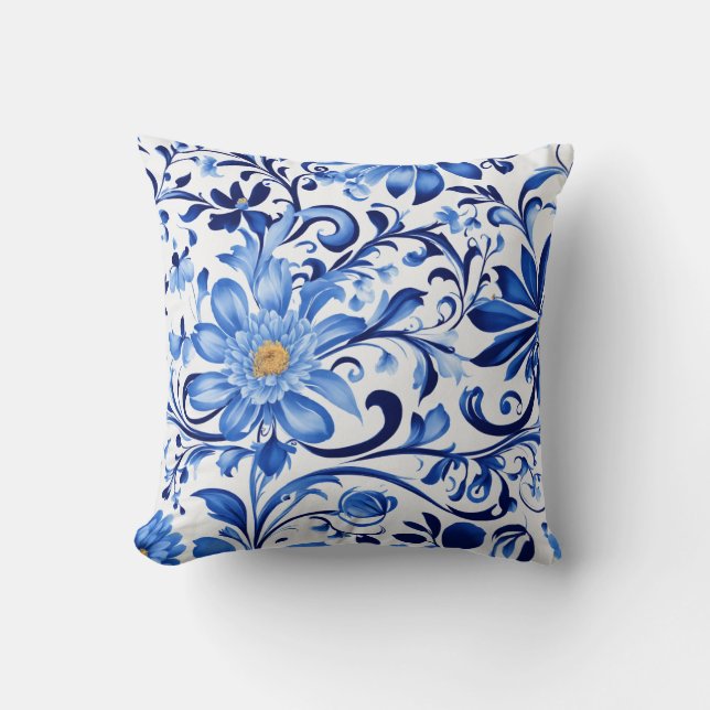 Beautiful floral print  cushion (Front)