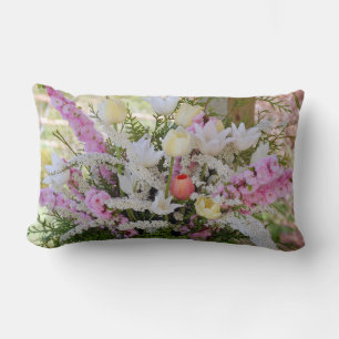 Beautiful floral print throw pillow