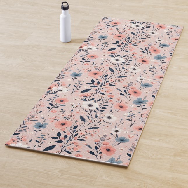 Beautiful Floral Psttern Yoga Mat (In Situ)
