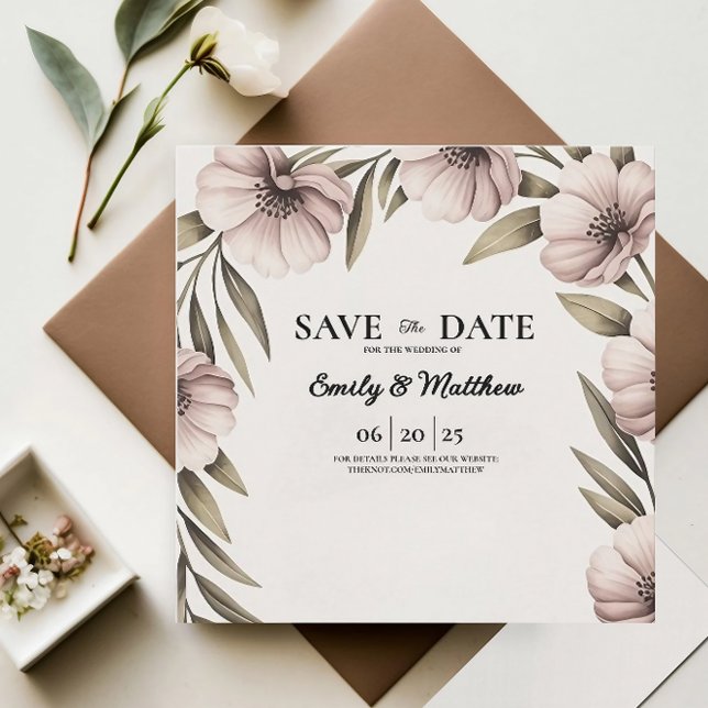 Beautiful Floral Save The Date (Creator Uploaded)